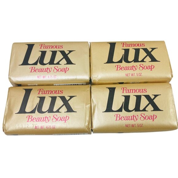 Vintage Lux Beauty Soap Set Of 4 Bars 4.75 Oz & 5 Oz Rare New Old Stock - Picture 1 of 2